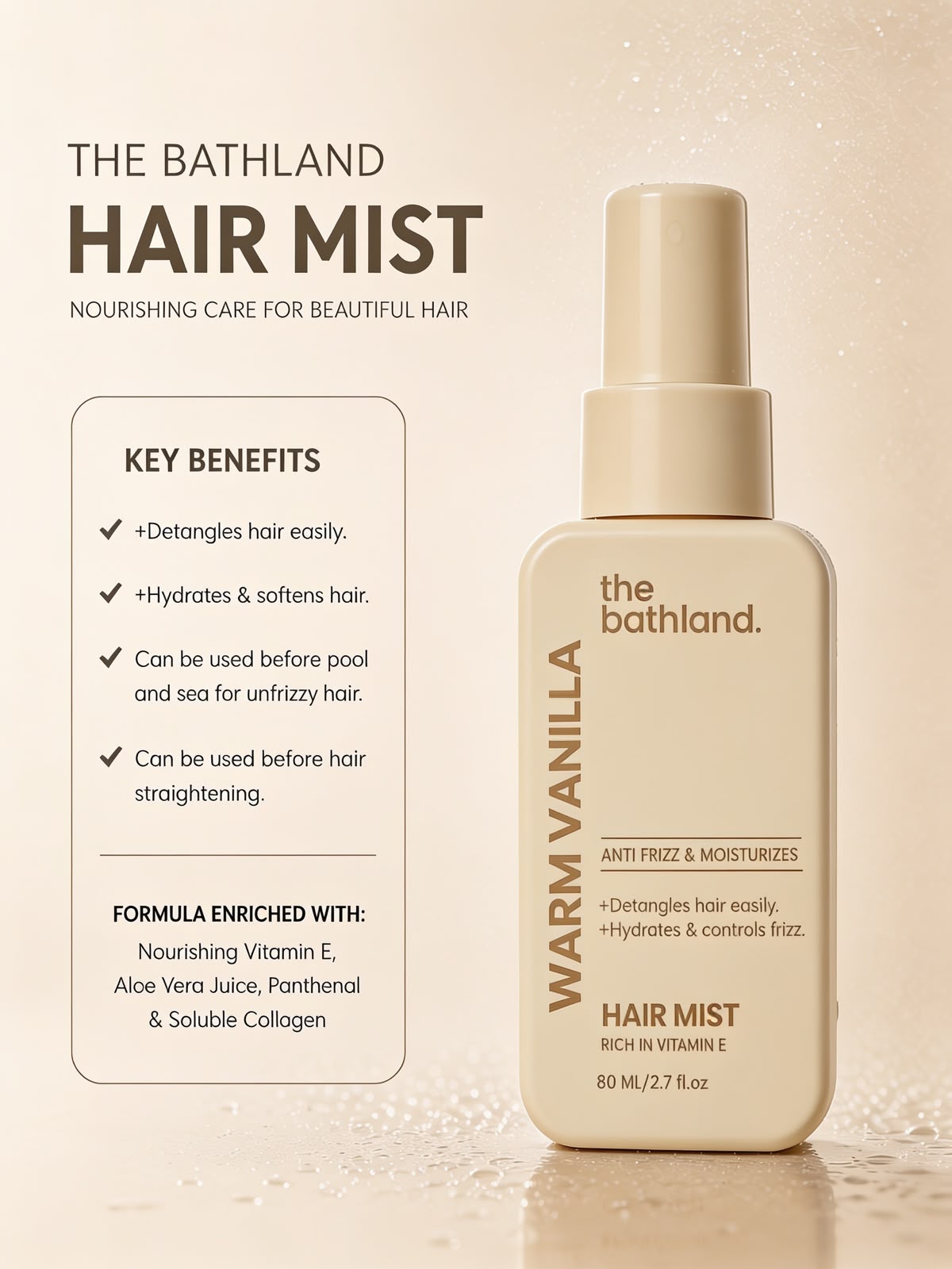 Warm vanilla Hair mist